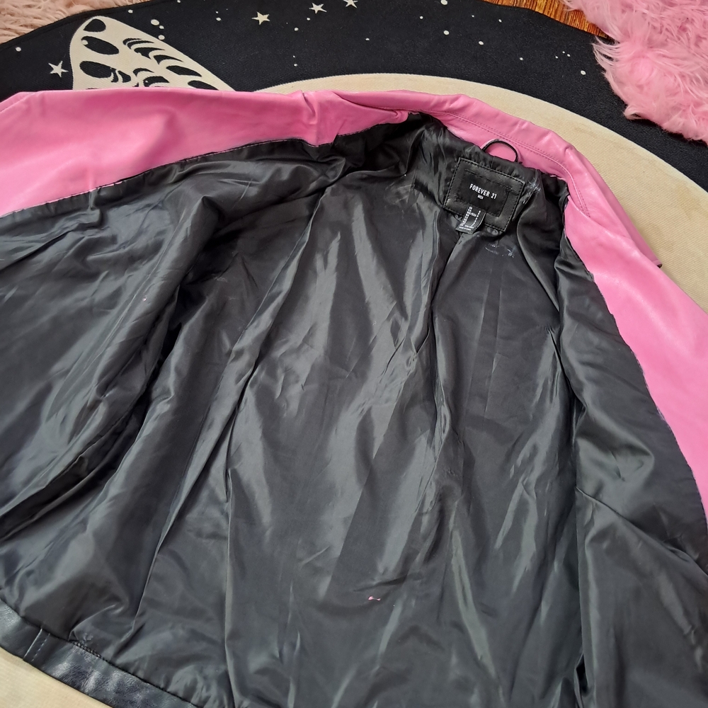 SOLD @MARKET  Fun kawaii goth custom hand painted OOAK faux leather jacket - Picture 15 of 15